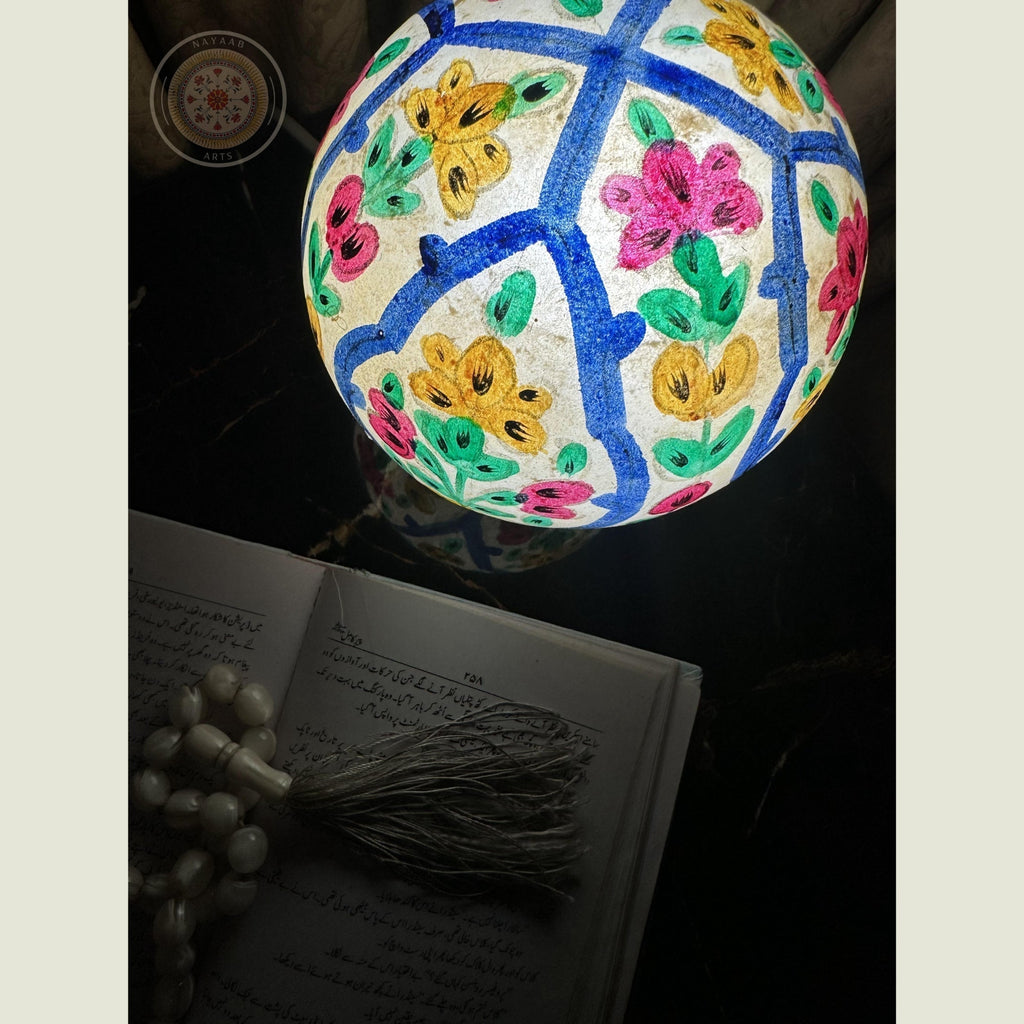 Camel Skin Round Table Lamp